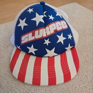 Vintage 1990s Red White Blue Patriotic 7/11 Slurpee Cap Hat